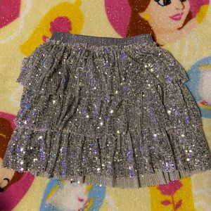 (Zara) Little Girls Sequence Ruffle Skirt (Used)